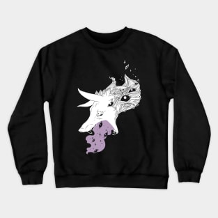 Wild Wolf Creature With Stars And Eyes Crewneck Sweatshirt